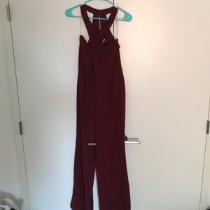 Forever 21 burgundy jumpsuit